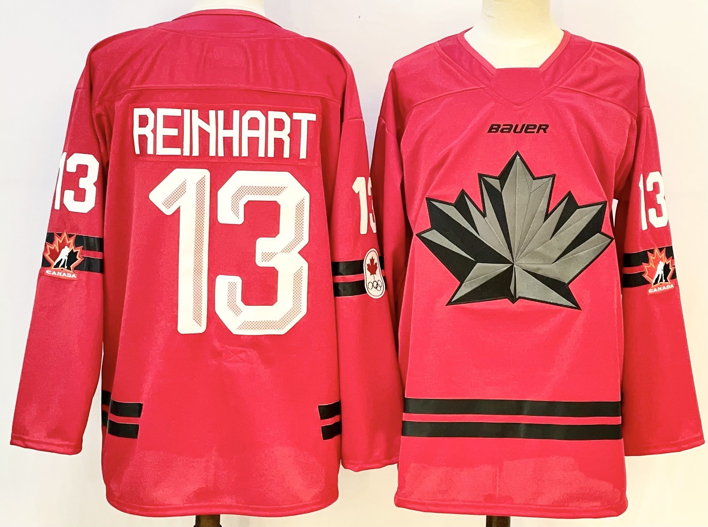 Men Canada Olympic #13 Reihhart red adidas 2026 NHL  jersey